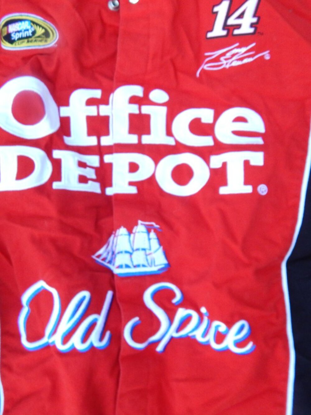 Vintage Office Depot Old Spice Nascar Tony Stewart Jacket Winners Circle Medium* - Picture 2 of 5
